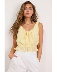 Lush - Capria Button-Front Tank Top - Lyst