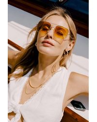 Lulus - Chic Appeal Layered Herringbone And Snake Chain Necklace - Lyst