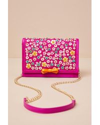 Betsey Johnson - Confetti Floral Sparkler Sequin Crossbody Bag - Lyst