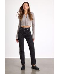 Rolla's - Loulou Washed High-Rise Straight Leg Jeans - Lyst
