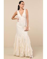 Lulus - Deluca Sleeveless Ruffled Maxi Dress - Lyst
