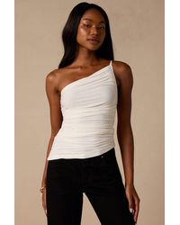 Lulus - Willow Ruched Asymmetrical Tank Top - Lyst