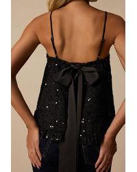 Lulus - Junya Sequin Bow Cami Top - Lyst