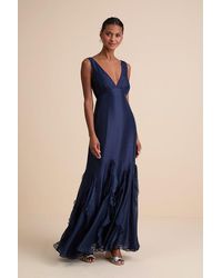 Lulus - Deluca Floral Sleeveless Ruffled Maxi Dress - Lyst