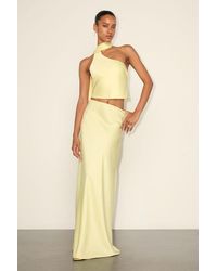 Lulus - Marabella Satin High-Rise Maxi Skirt - Lyst