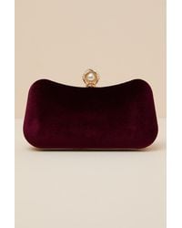 Lulus - Date Night Velvet Clutch - Lyst