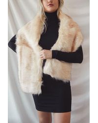 Lulus - Never-Ending Elegance Faux Fur Stole - Lyst