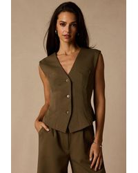 Lulus - Greta Button-Up Vest Top - Lyst