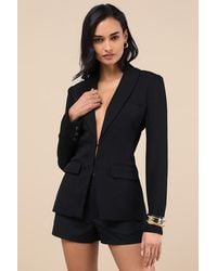 Lulus - Polished Icon Fitted Blazer - Lyst