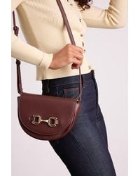 Lulus - Cassia Horsebit Crossbody Bag - Lyst