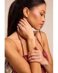 Lulus - Kiran Stone Six-Piece Ring Set - Lyst