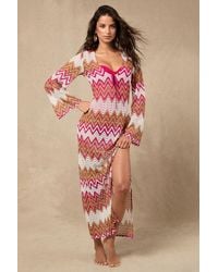 Lulus - Virelle And Multi Chevron Crochet Maxi Swim Cover-Up - Lyst