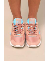 Reebok - Classic Nylon Clay And Suede Leather Sneakers - Lyst