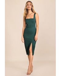 slim fit dress slacks Zapaka Women Dark Green Bridesmaid Dress with Lace Up Back A Line Chiffon Long Wedding Party Dress, Dark Green / US18W