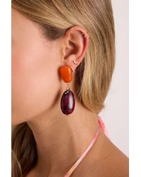 Lulus - Lysette And Stone Drop Earrings - Lyst