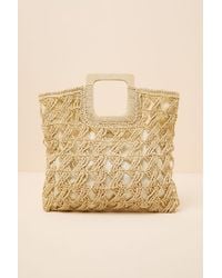 Lulus - Kenley Raffia Tote Bag - Lyst
