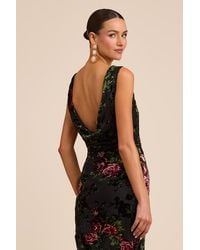 Lulus - Declan Floral Burnout Cowl Back Maxi Dress - Lyst
