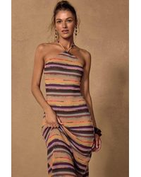 Lulus - Molly Multi Crochet Halter Maxi Swim Cover-Up - Lyst