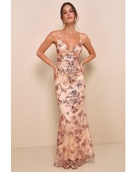 Lulus - Shine Language Sequin Mermaid Maxi Dress - Lyst