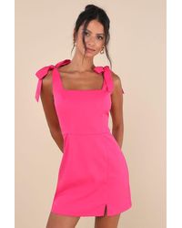 Lulus - Your Sweetie Tie-Strap Mini Dress - Lyst