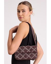 Lulus - Sylvia Beaded Rhinestone Shoulder Bag - Lyst
