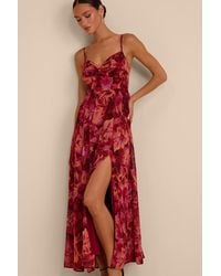 Lulus - Beautiful Soul Floral Print Twist-Front Maxi Dress - Lyst