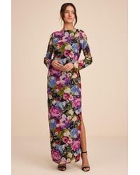 Lulus - Merrit Multi Cowl Back Long Sleeve Maxi Dress - Lyst