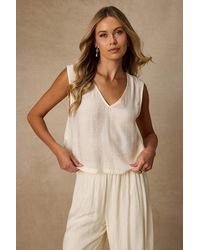 Lulus - June Cream Crochet Lace Tank Top - Lyst