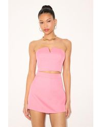 Lulus - Beata Strapless Two-Piece Skort Romper - Lyst