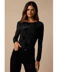 Lulus - Micah Burnout Velvet Bodysuit - Lyst