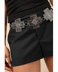 Lulus - Willene And Etched Cross Concho Belt - Lyst