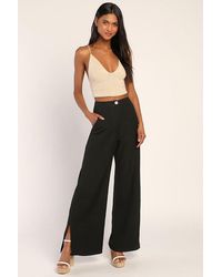 Lulus - Jet Stream High-Waisted Wide-Leg Pants - Lyst