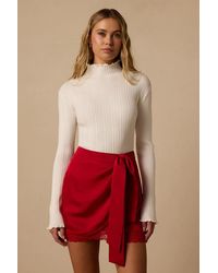 Lulus - Harmony Satin Mini Skirt - Lyst