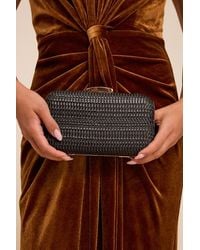 Lulus - Keegan Woven Chain Crossbody Clutch - Lyst