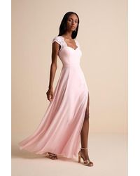 Lulus - Momentous Moments Lace Backless Maxi Dress - Lyst