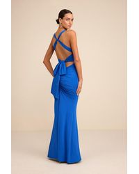 Lulus - Cazy Jersey Knit Twist-Front Maxi Dress - Lyst