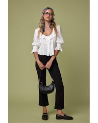 Lulus - Quinn Seamed Mid-Rise Cropped Flare Pants - Lyst