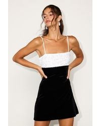 Lulus - Caddison Velvet Sequin Mini Dress - Lyst