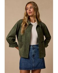 Lulus - Hilary Suede Collared Jacket - Lyst
