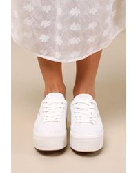 Keds - Skyler Daisy Snow Eyelet Embroidered Platform Sneakers - Lyst