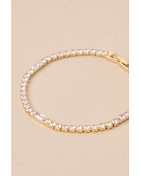 Lulus - Dainty Decadence Rhinestone Tennis Bracelet - Lyst