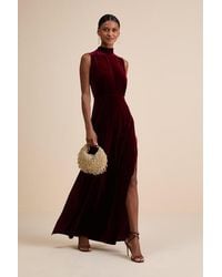 Lulus - Classic Elegance Velvet Sleeveless Mock Neck Maxi Dress - Lyst