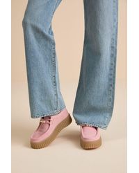 Clarks - Torhill Bee Suede Leather Flatform Lace-Up Loafers - Lyst