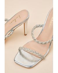 Lulus - Micki Rhinestone High Heel Sandals - Lyst