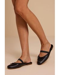 Steve Madden - Cutesy Leather Ballet Flat Mules - Lyst