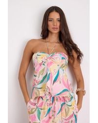 Lulus - Prilla Multi Abstract Halter Tank Top - Lyst