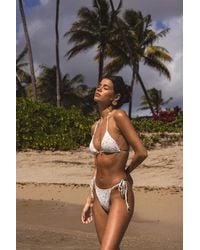 Dippin' Daisy's - Paris Seashell Print Side-Tie Cheeky Bikini Bottoms - Lyst