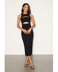 Lulus - Brenda Cutout Bodycon Midi Dress - Lyst