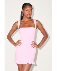 Lulus - Maizelle Ruffled Bustier Mini Dress - Lyst