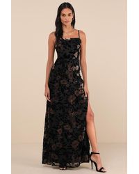 Lulus - Effortless Celebration Floral Burnout A-Line Maxi Dress - Lyst